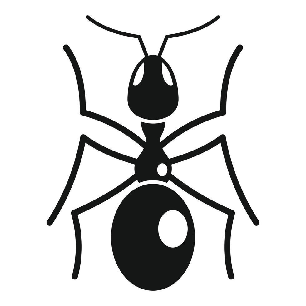 Queen ant icon, simple style vector