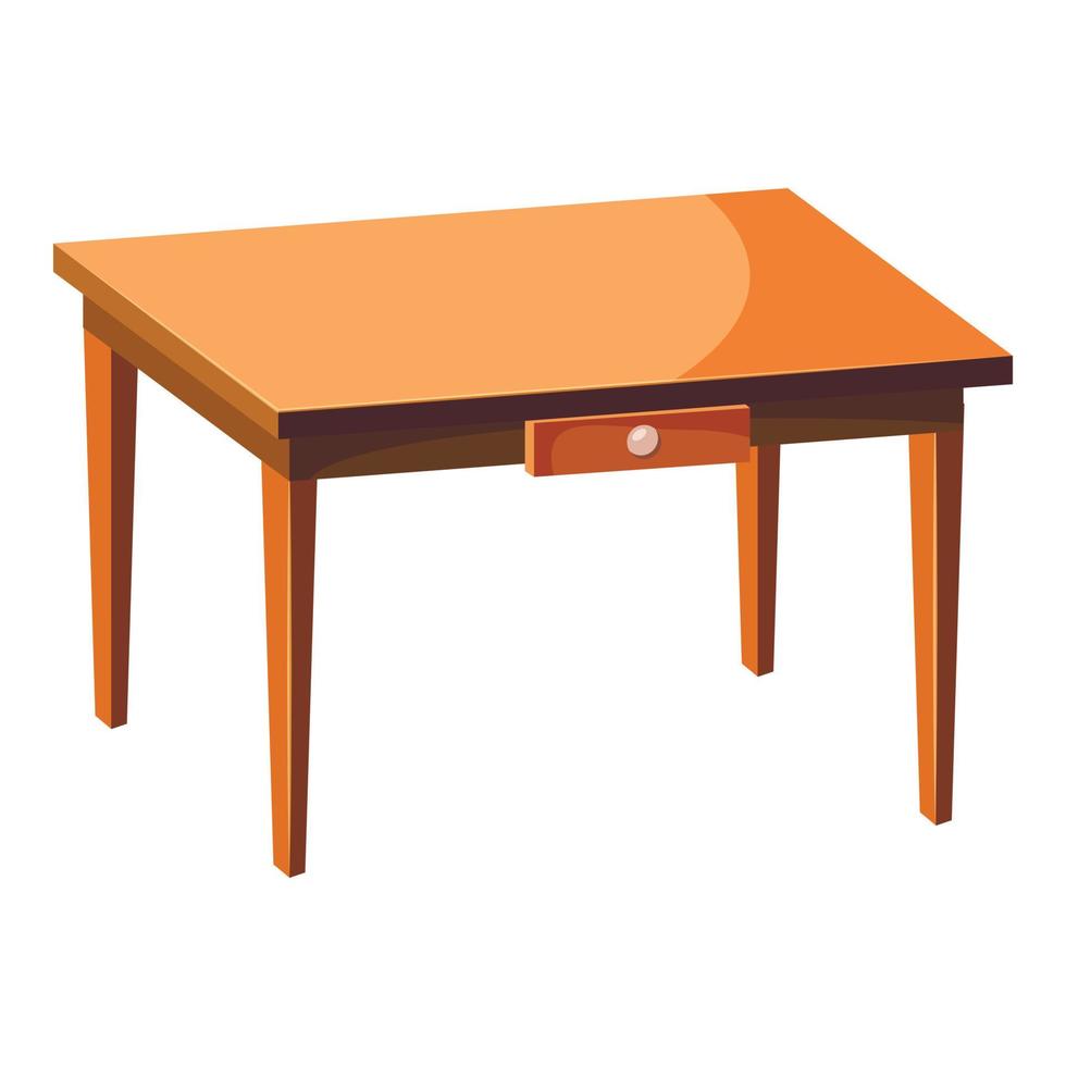 Table icon, cartoon style vector