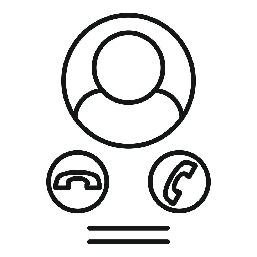 Income video call icon, outline style vector