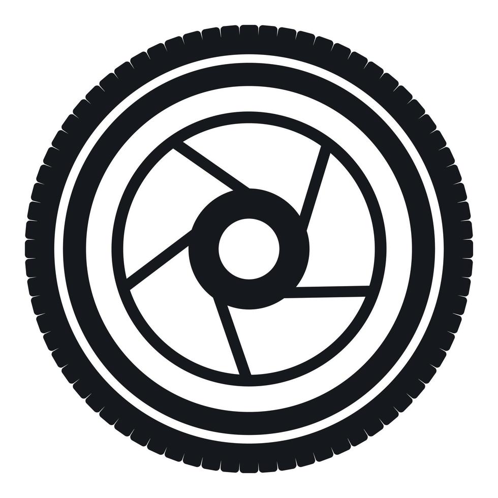 Camera aperture icon, simple style vector