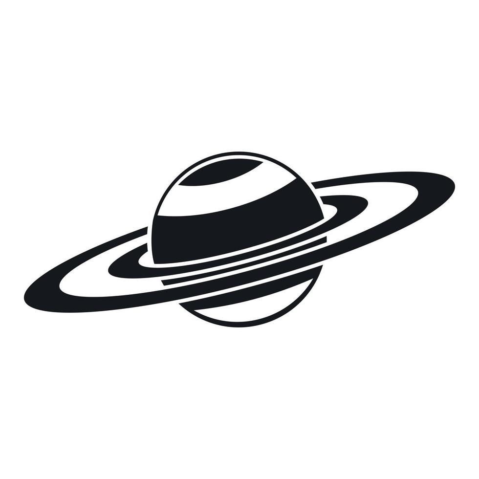 icono de anillos de Saturno, estilo simple vector