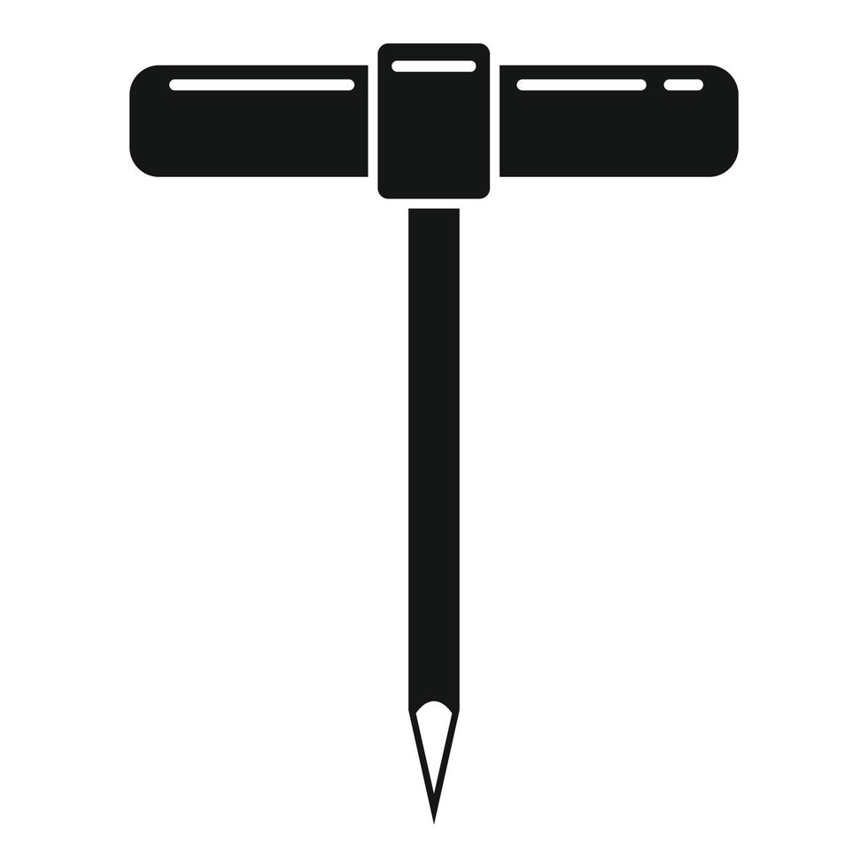 Carpenter awl icon, simple style vector