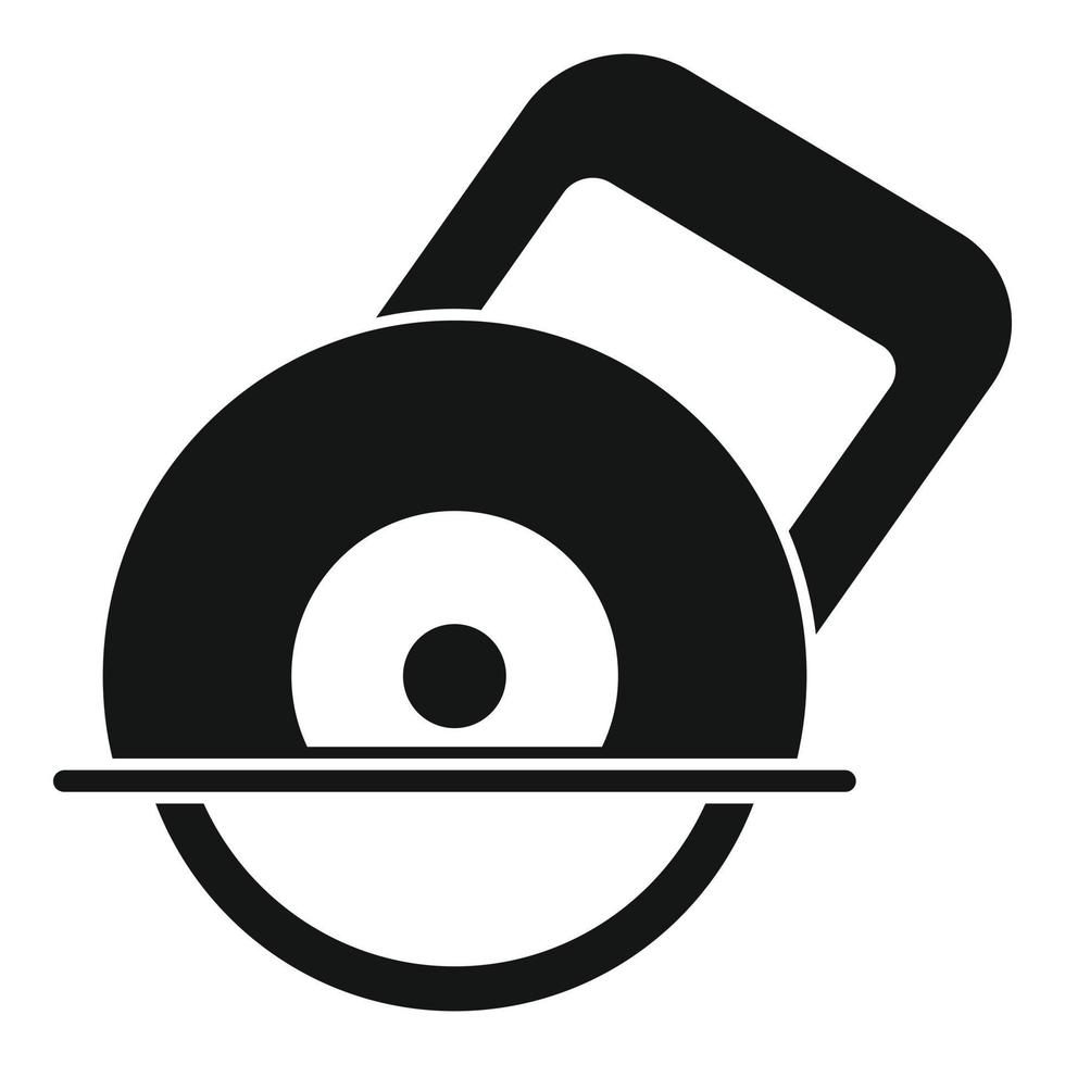 Circular saw icon, simple style vector