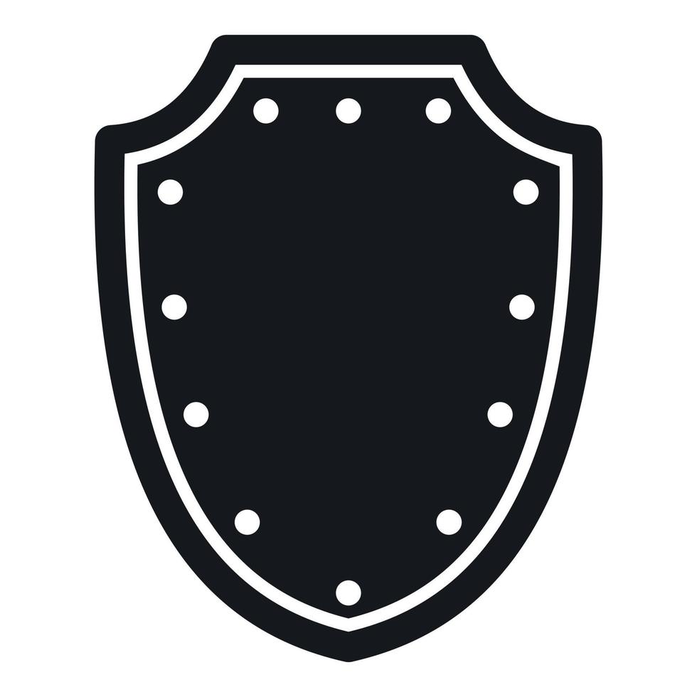 icono de escudo protector del ejército, estilo simple vector