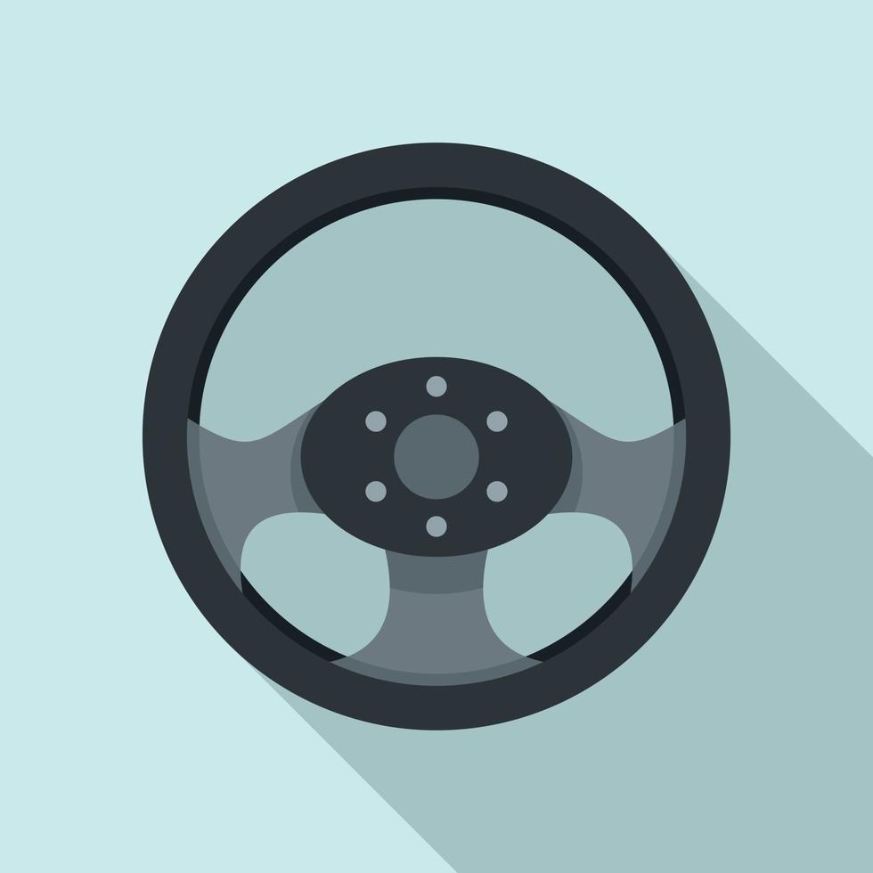 icono de equipo de volante, estilo plano vector