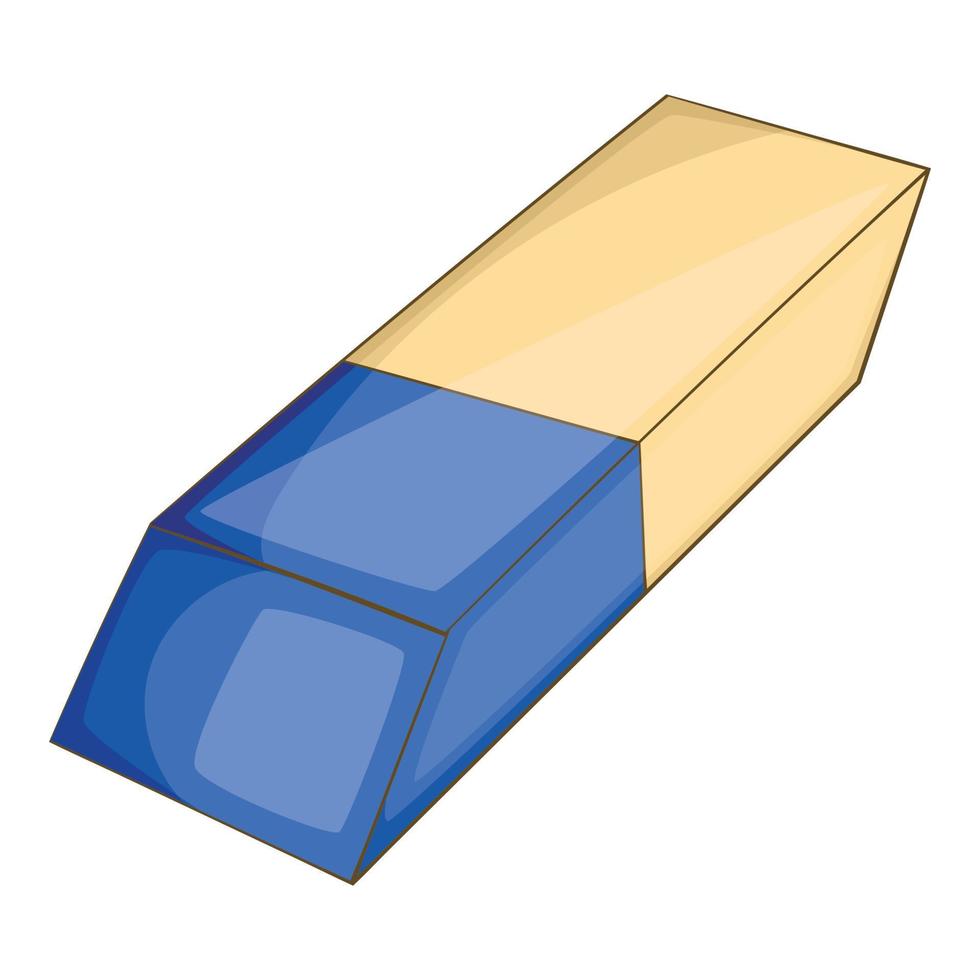 Eraser icon, cartoon style vector