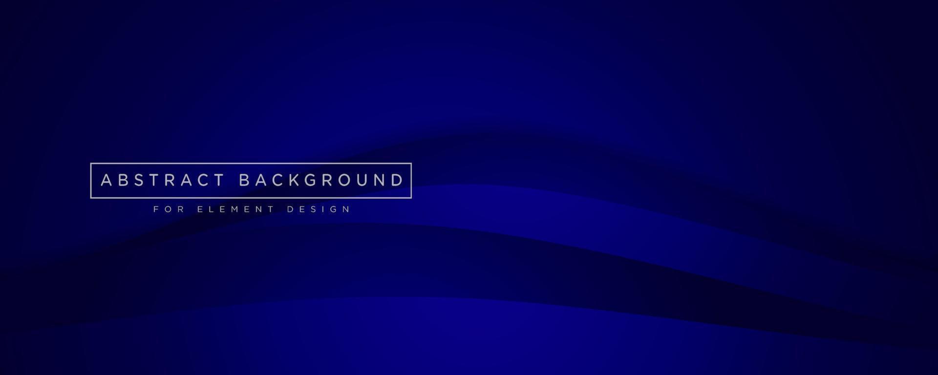 Wave dark blue digital art and light in middle, design background vector