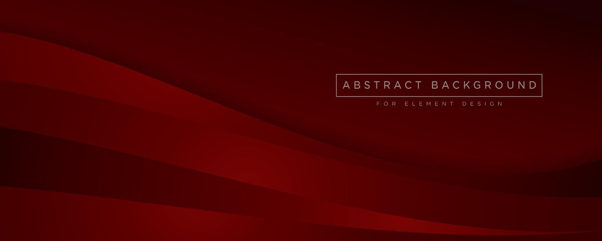 Wave dark red digital art and light in middle, design background vector