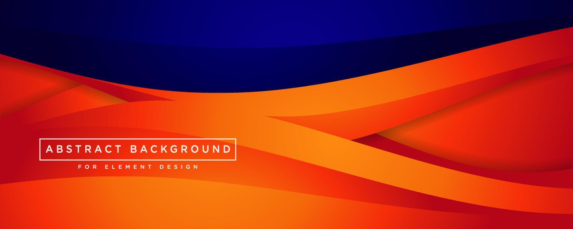 Wave dark purple and orange digital art and light in middle, design background vector