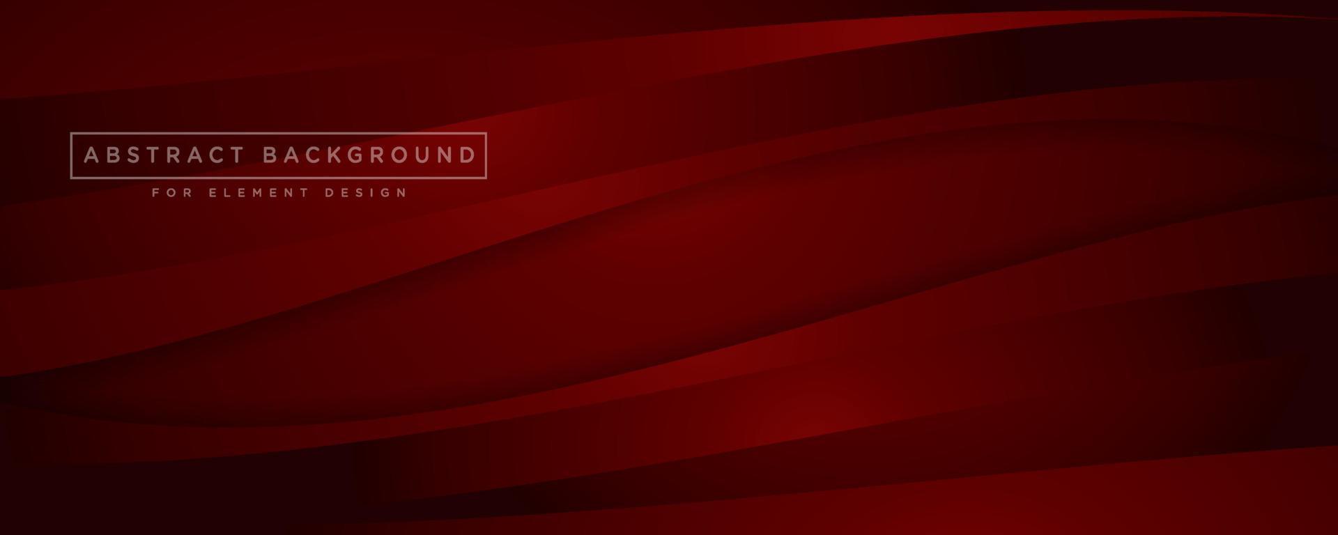 Wave dark red digital art and light in middle, design background vector