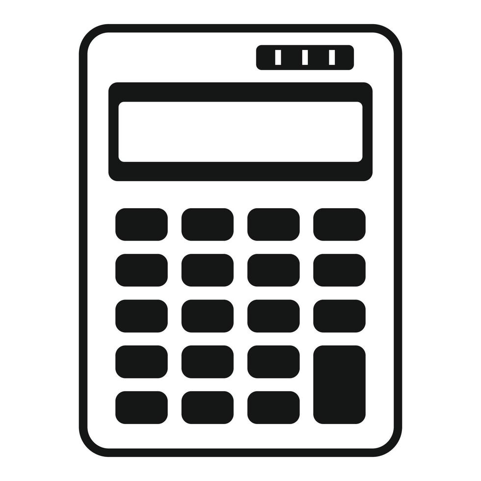 Data calculator icon, simple style vector