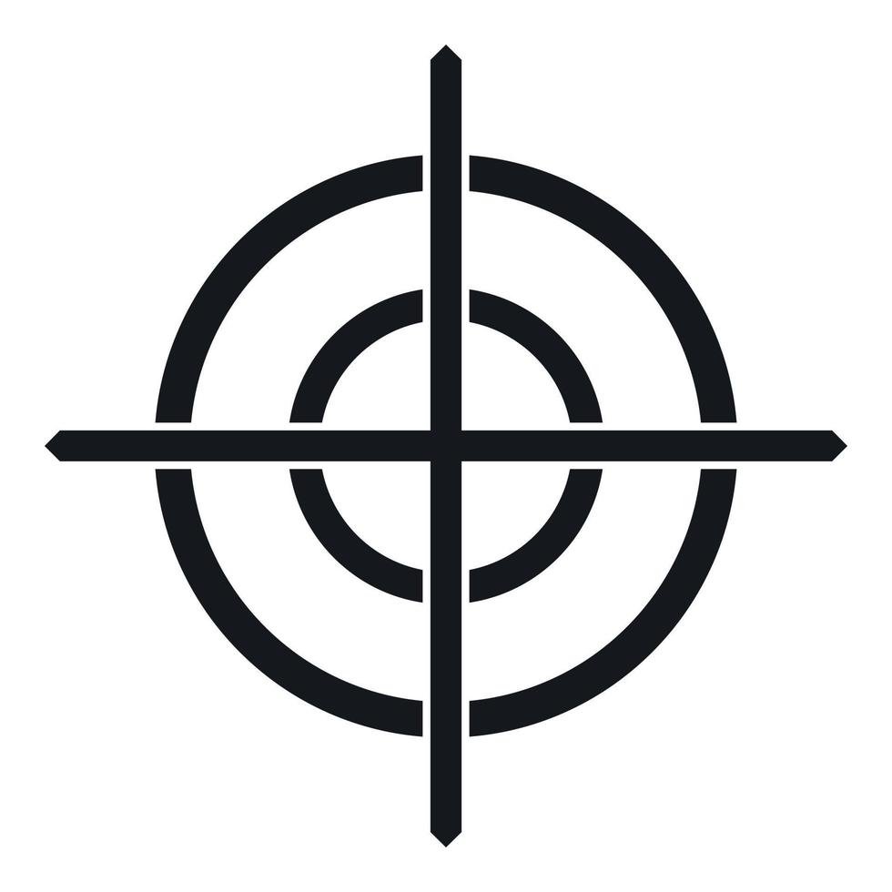Target crosshair icon, simple style vector