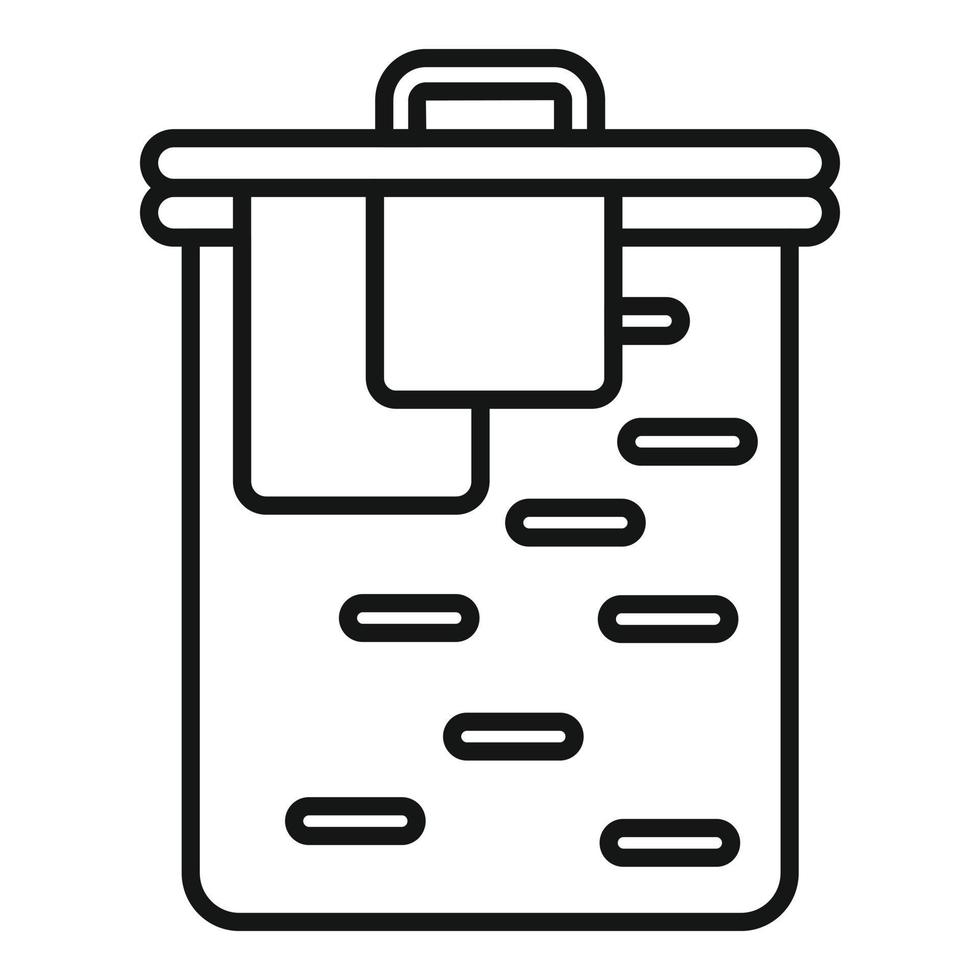 Softener clothes box icon, outline style vector