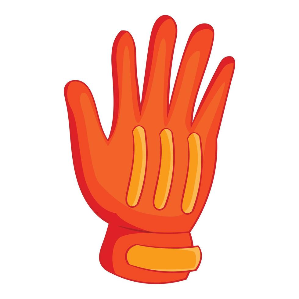 Snowboard sport glove icon, cartoon style vector