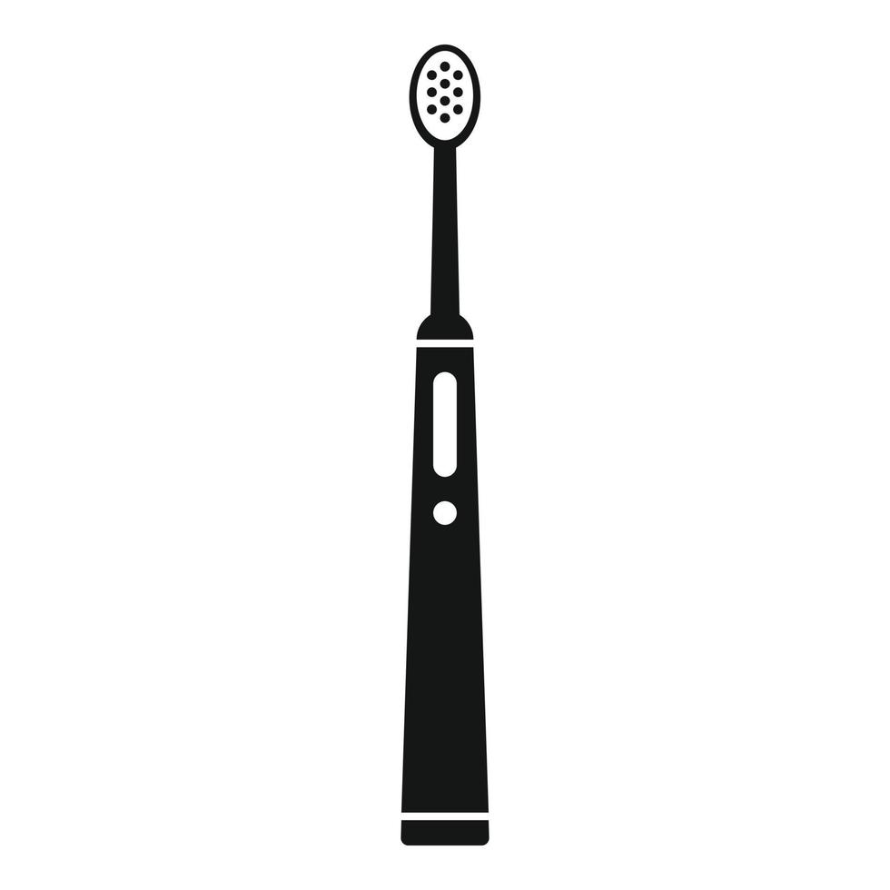 icono dental de cepillo de dientes eléctrico, estilo simple vector