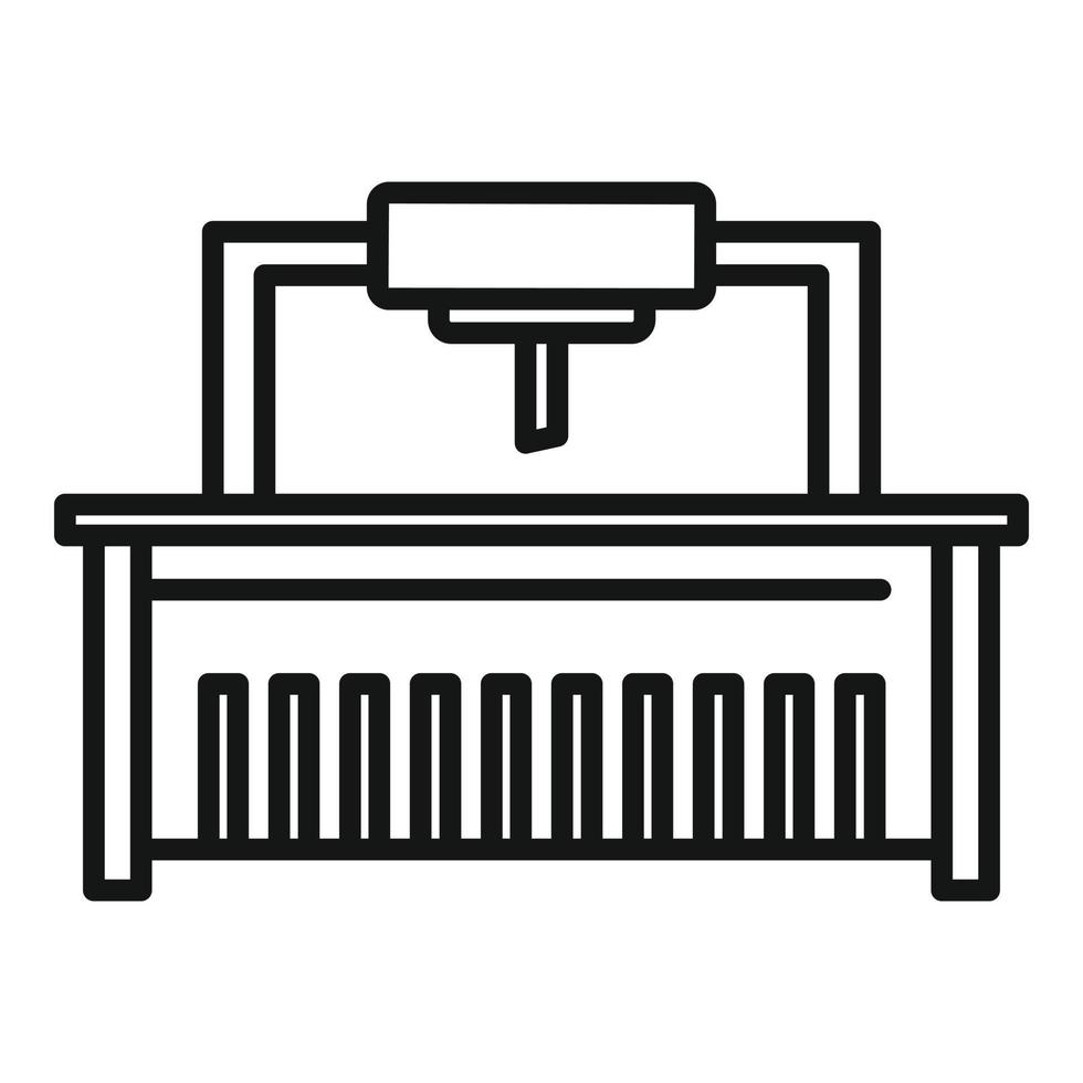 Milling machine beam icon, outline style vector