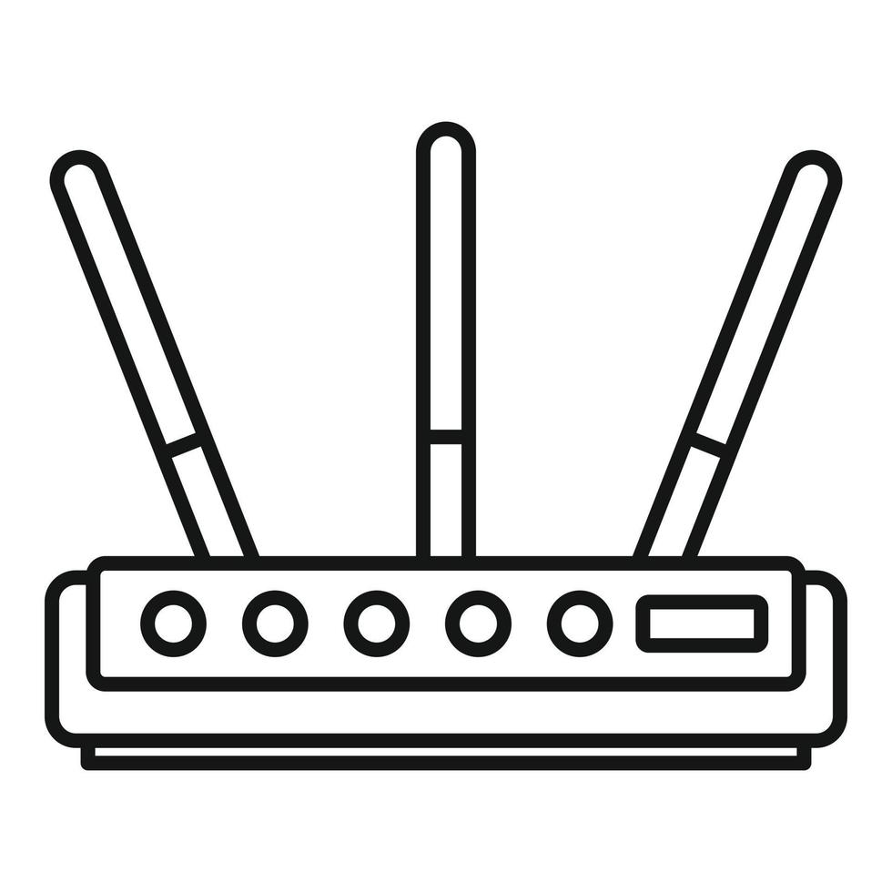 Internet router icon, outline style vector