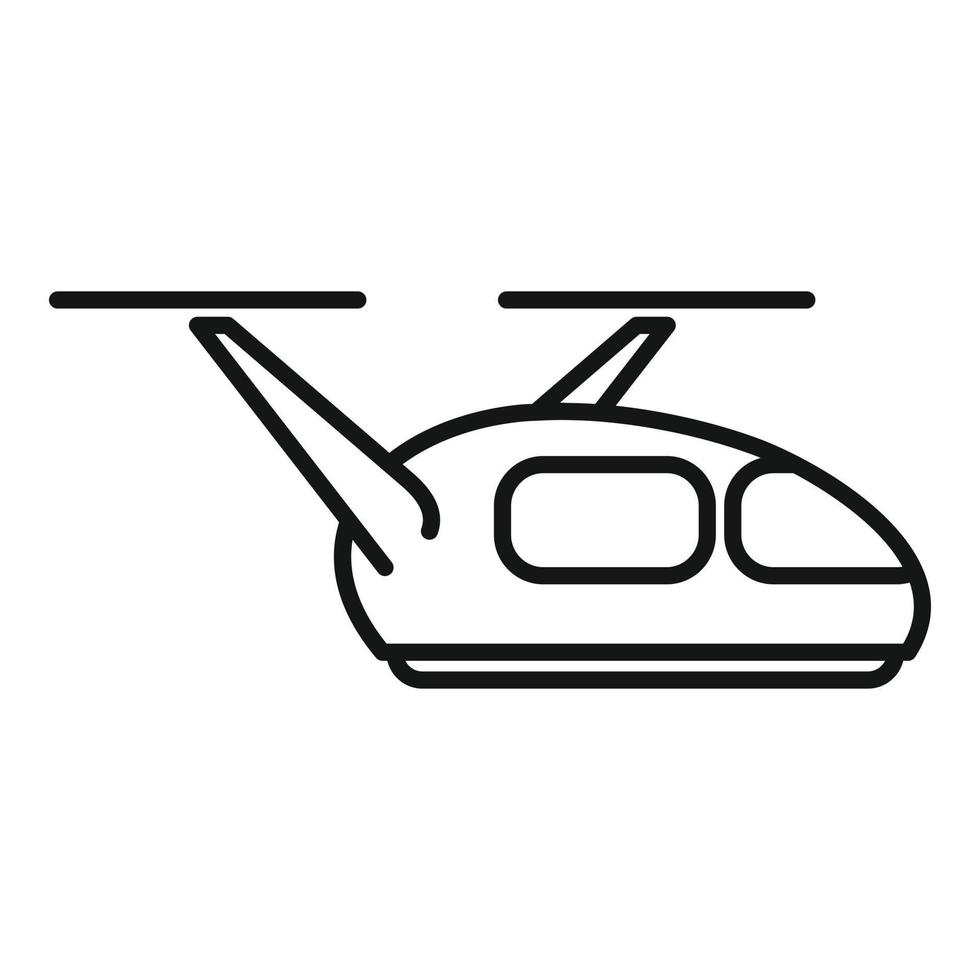 Smart unmanned taxi icon, outline style vector