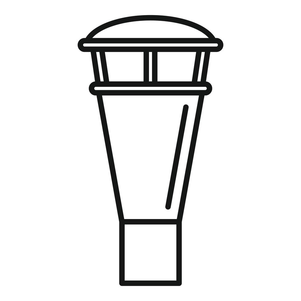 Ventilation chimney icon, outline style vector