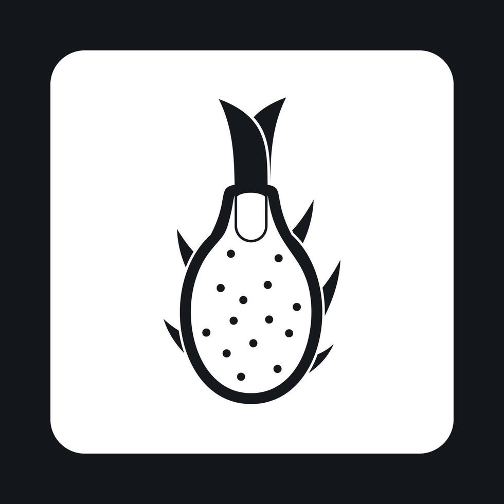 Dragon fruit icon, simple style vector