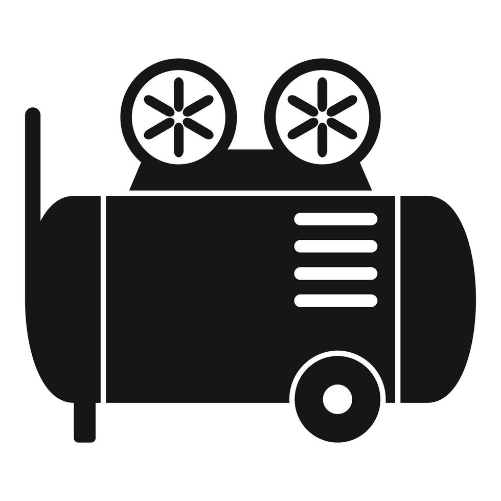 Airbrushing air compressor icon, simple style vector