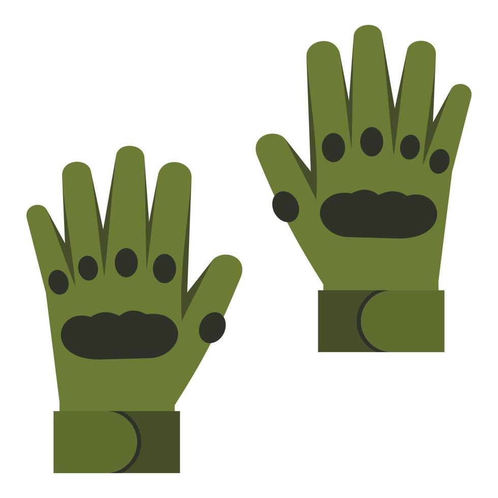 Pair of paintball gloves icon, flat style vector