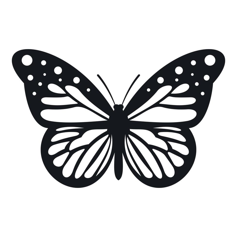 Big butterfly icon, simple style vector