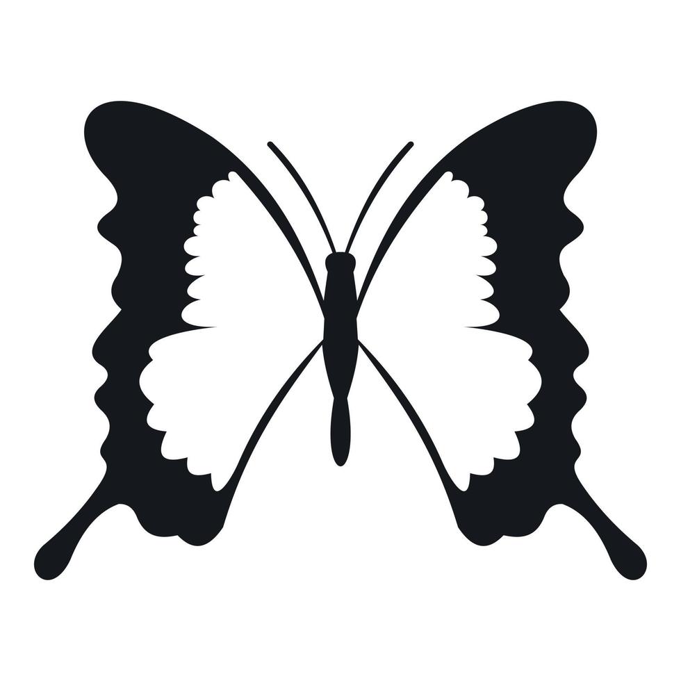 Swallowtail butterfly icon, simple style vector
