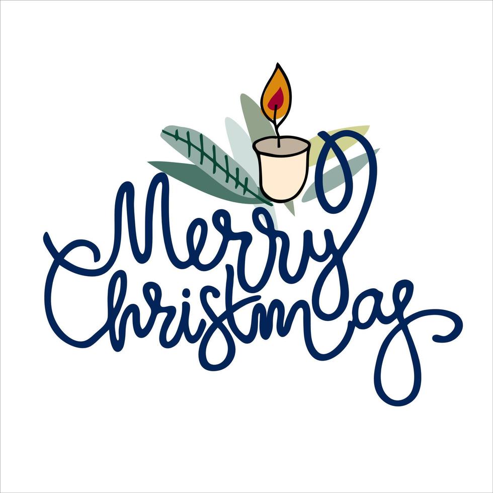 Merry Christmas greeting card vector