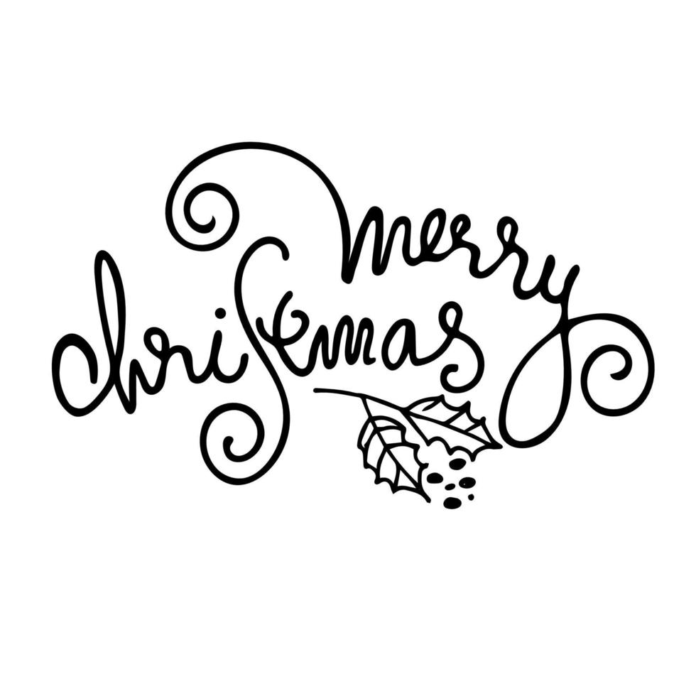 Merry Christmas greeting card vector