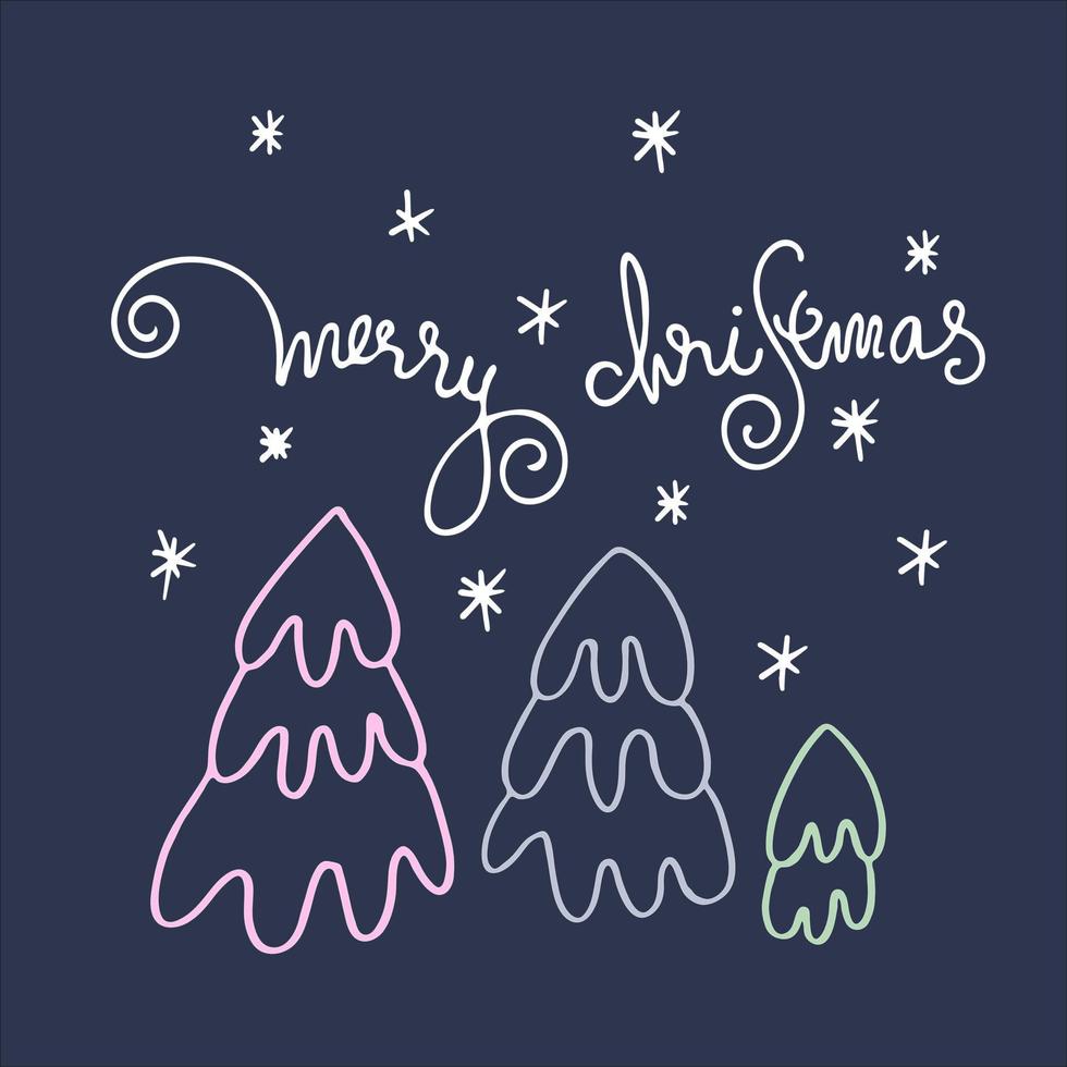 Merry Christmas greeting card vector