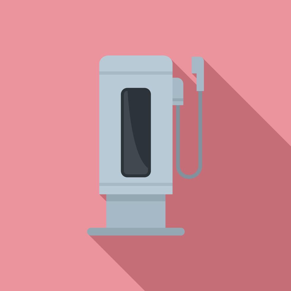 Car charge station icon, flat style vector