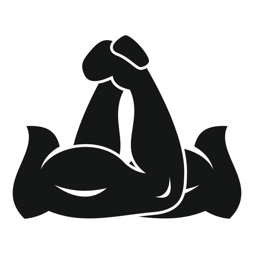Arm wrestling effort icon, simple style vector