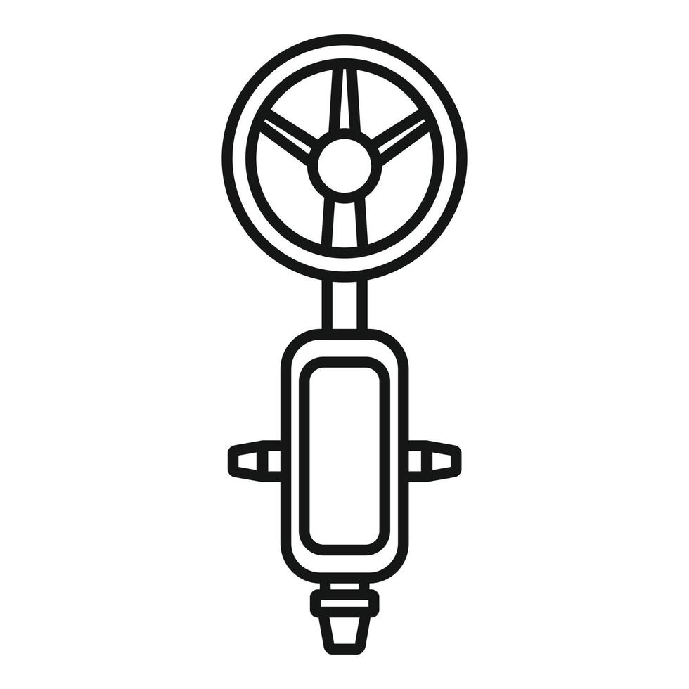 icono de detector de metales de rayos X, estilo de esquema vector