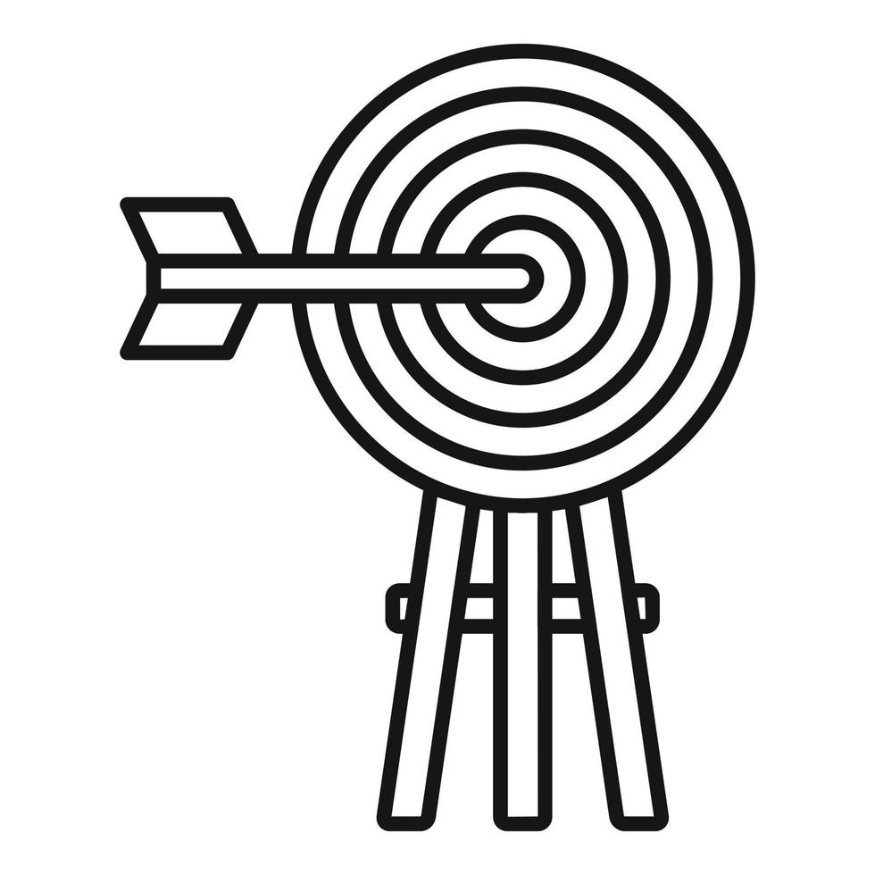 Crisis goal icon, outline style vector