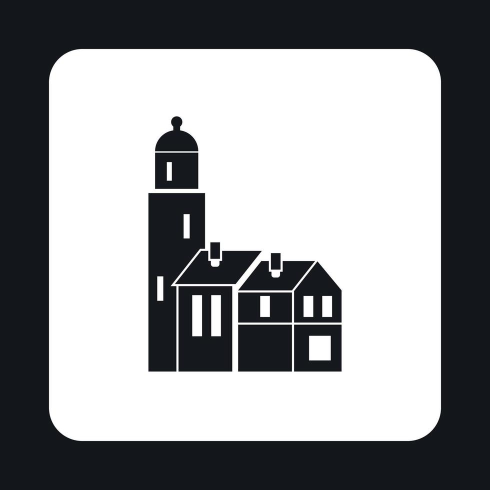 Church icon in simple style vector