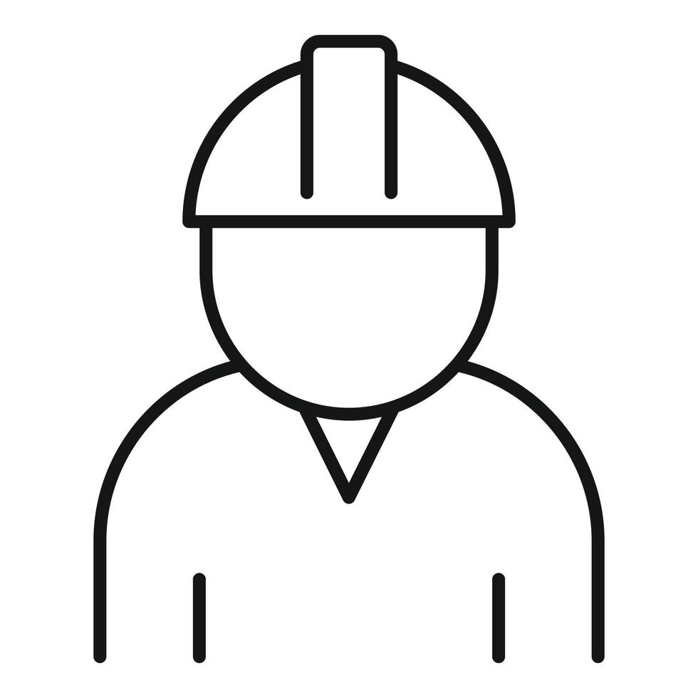 Communications engineer worker icon, outline style vector