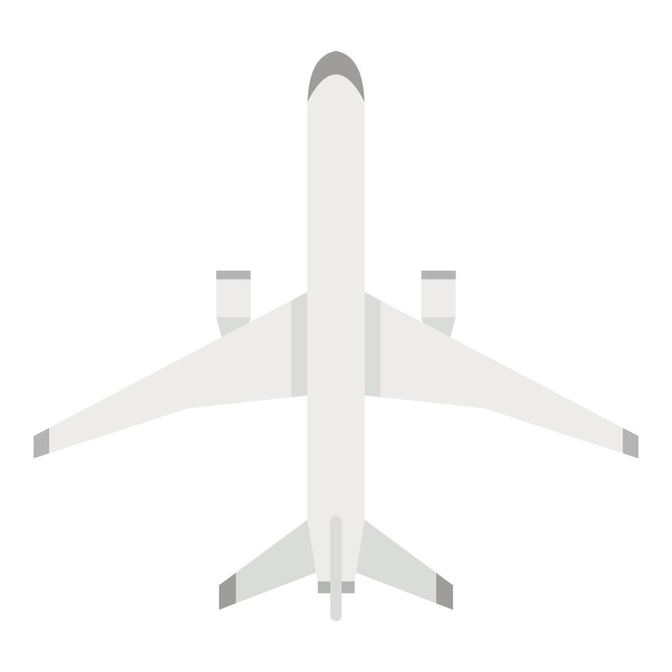 Big plane icon, flat style vector