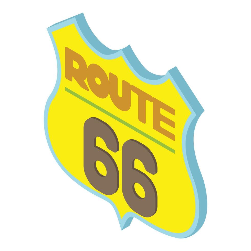 Road sign icon, isometric style vector
