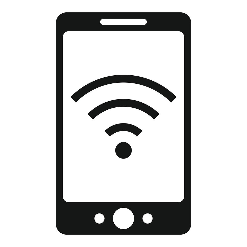 Wifi remote control icon, simple style vector