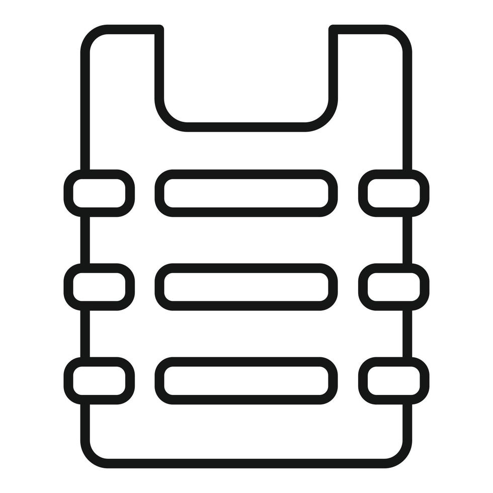 Security service bulletproof icon, outline style vector