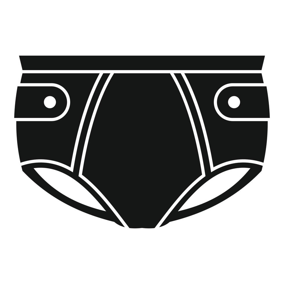 Disponsable diaper icon, simple style vector