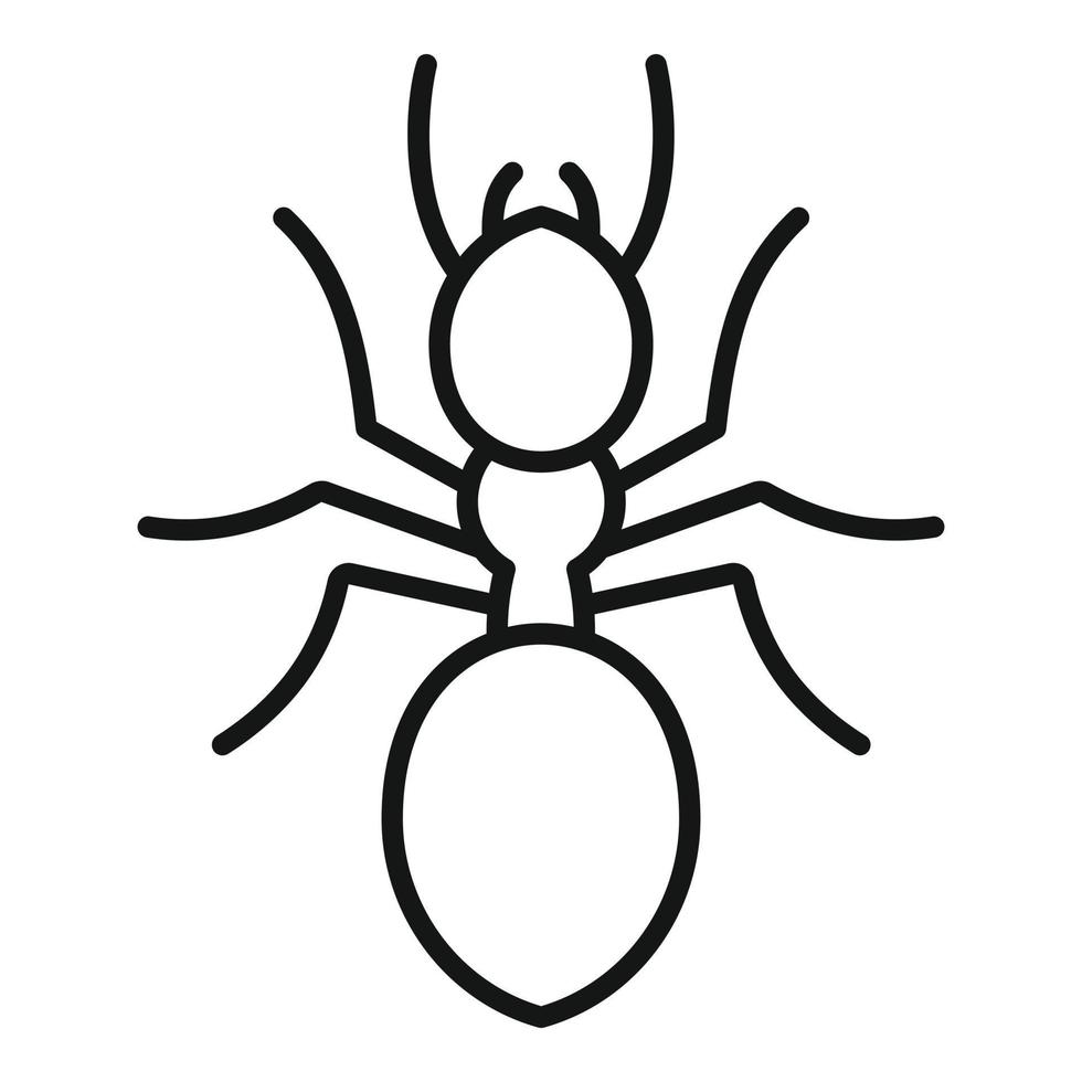 Ant icon, outline style vector