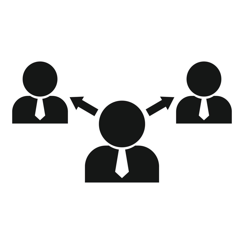 Outsource business icon, simple style vector