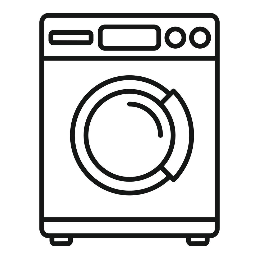 Tumble dryer icon, outline style vector