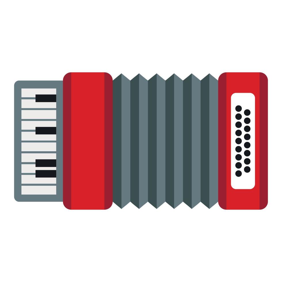 Accordion icon, flat style vector