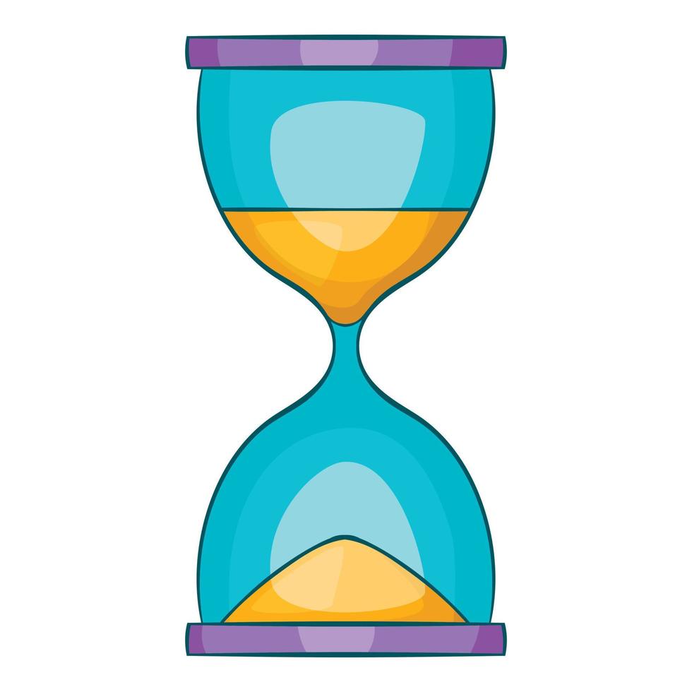 Hourglass icon, cartoon style vector