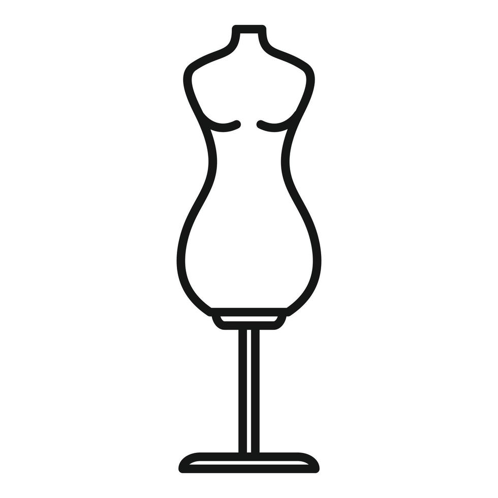 Textile mannequin icon, outline style vector