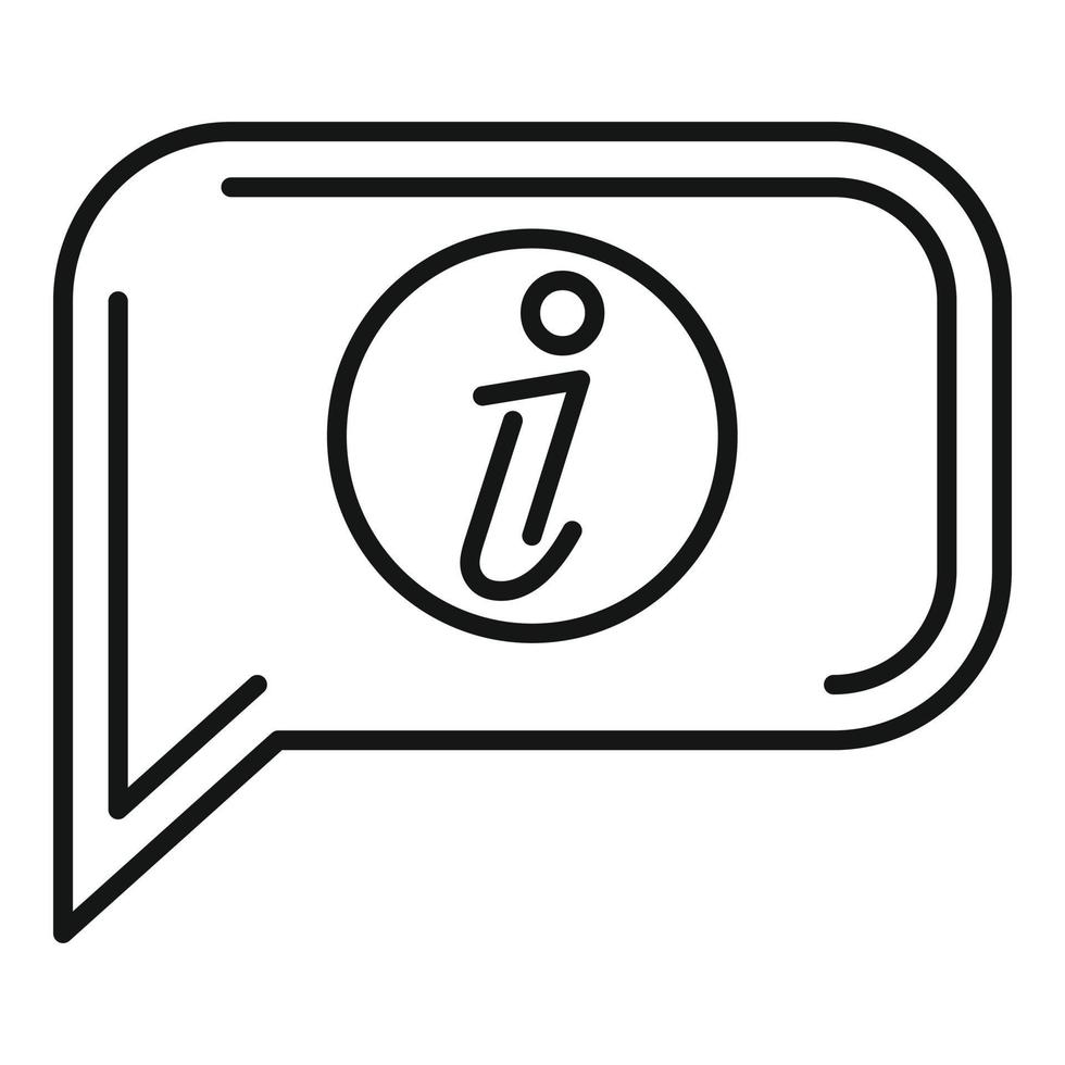 Info sales chat icon, outline style vector