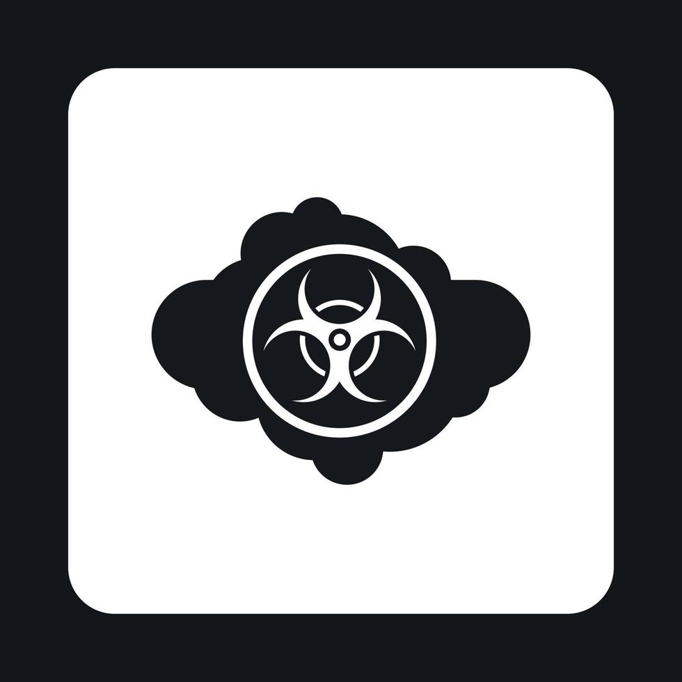 Radioactive cloud icon, simple style vector